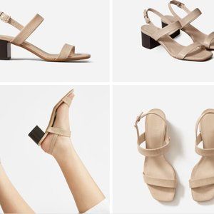 EUC Beautiful Everlane Double-Strap Block Heel Sandals